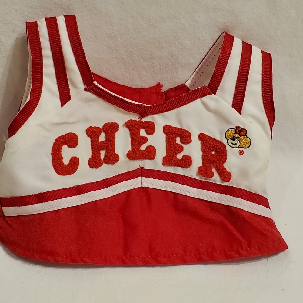 Build a Bear Cheer 2 Pc Red White Skirt‎ Top Clothes Dress Up Play BABW - Picture 16 of 16